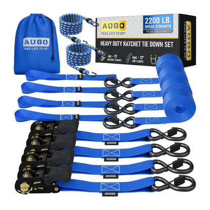 Kit 15pc de Cintas de Amarração com Catraca de 5m e Força de Ruptura de 1000kg – CargoClinch™