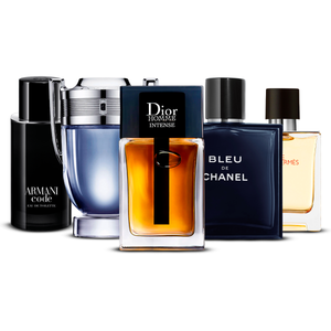 Combination of 5 men's perfumes – Armani Code, Invictus, Dior Homme Intense, Bleu de Chanel and Terre d'Hermès [100 ml each]