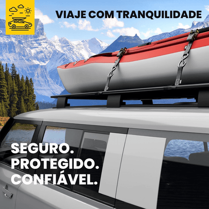 Kit 15pc de Cintas de Amarração com Catraca de 5m e Força de Ruptura de 1000kg – CargoClinch™