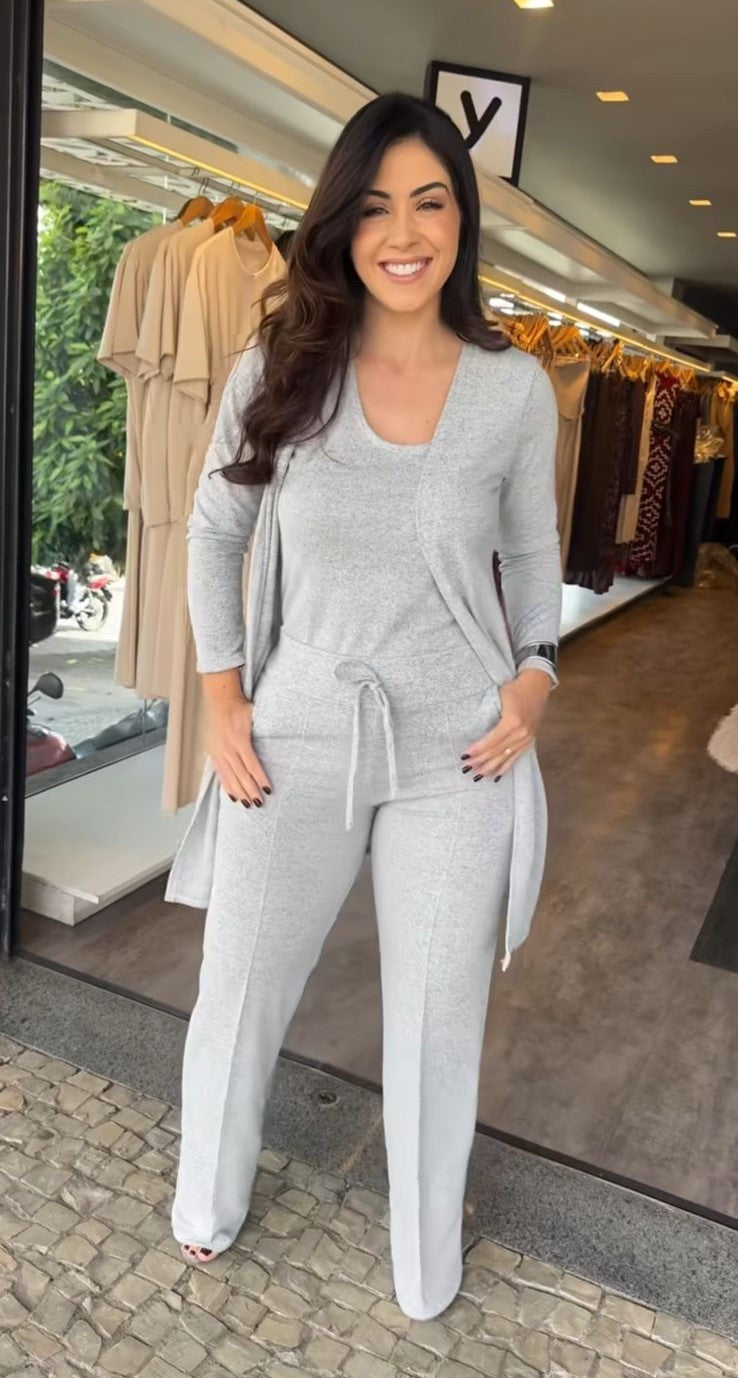 Conjunto Lúcia Lanzinha 3 Peças | Blusa + Calça + Cardigan [PROMOÇÃO OUTONO INVERNO]