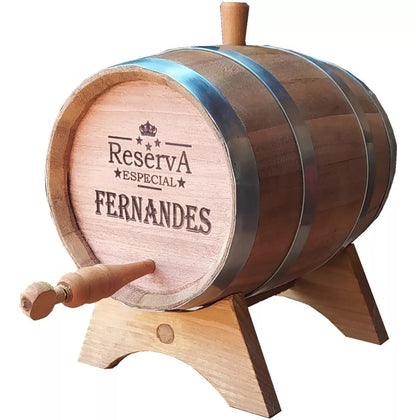 Free Barril Carvalho Para Cachaça 5 Litros- Torneira de madeira