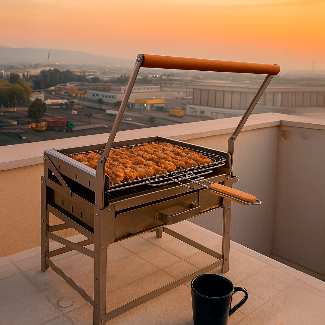 Churrasqueira com Grelha Giratória 360° | Queima de Estoque