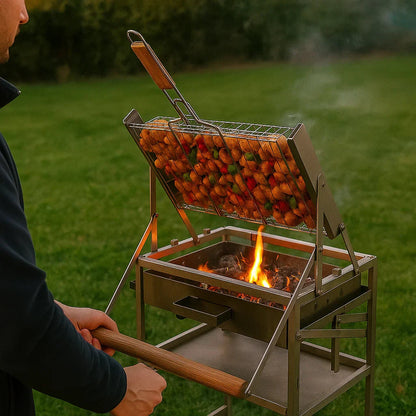 Churrasqueira com Grelha Giratória 360° | Queima de Estoque