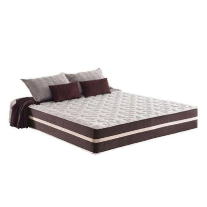 Cama Box com Baú Casal + Colchão de Molas - Anjos - Classic Superlastic 138cm - Preto Preto Liso