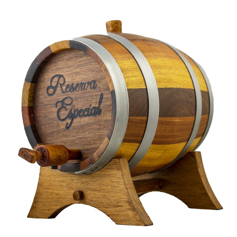 Barril de Amburana e Jequitibá Reserva Especial 2 Litros (Personalizamos nome)