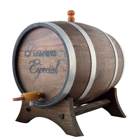 Barril de Carvalho e Jequitibá Reserva Especial 10 Litros (Personalizamos nome)