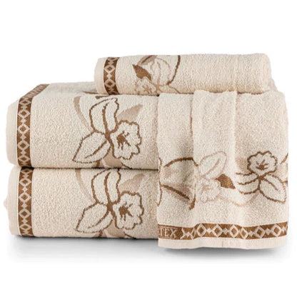 Jogo De Banho 5 Peças 370g/M² Hortência Toalhas 100% Algodão