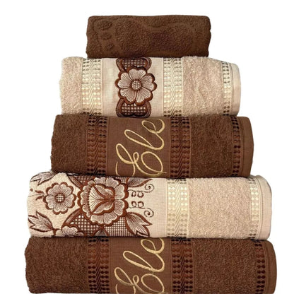 Jogo De Banho 5 Peças 450g/M² Richilieu Toalhas 100% Algodão Premium