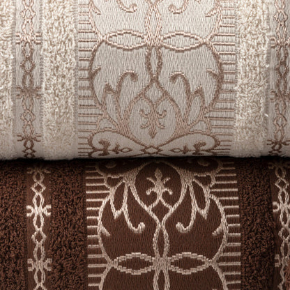 Jogo De Banho 5 Peças 370g/M² Munique Toalhas 100% Algodão Tabaco/Palha