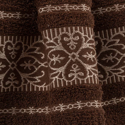 Jogo De Banho 5 Peças 370g/M² Munique Toalhas 100% Algodão Tabaco/Palha