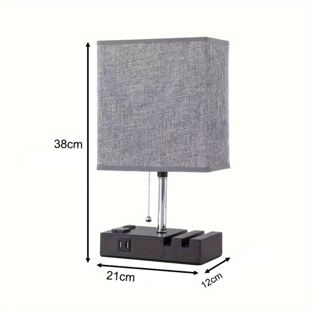 Lâmpada de Cabeceira LED Moderna de 3 Cores com USB + 1 Ano de Garantia